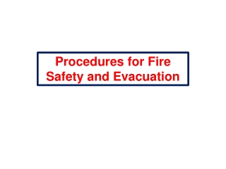 Procedures for Fire Safety and Evacuation