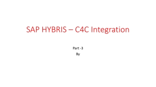 SAP HYBRIS – C4C Integration