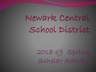 Newark Central School District 2018-19 Spring Scholar Athletes