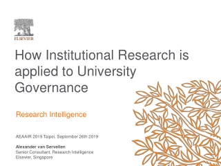 How Institutional Research is applied to University Governance