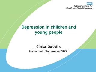 Depression in children and young people