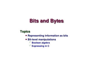 Bits and Bytes