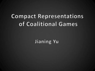 Compact Representations of Coalitional Games