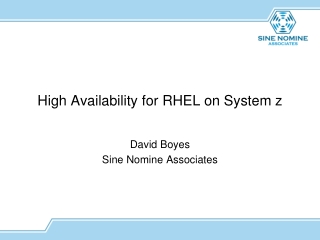 High Availability for RHEL on System z