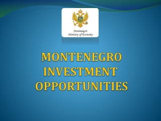 MONTENEGRO INVESTMENT OPPORTUNITIES