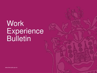 Work Experience Bulletin