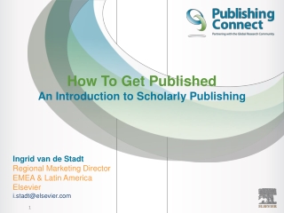 How T o Get Published An Introduction to Scholarly Publishing