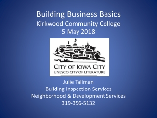 Building Business Basics Kirkwood Community College 5 May 2018