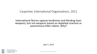 Carpenter, International Organizations, 2011