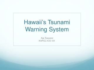 Hawaii’s Tsunami Warning System