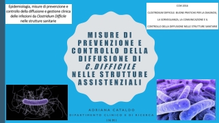 Misure di prevenzione e controllo della diffusione di c.difficile nelle strutture assistenziali