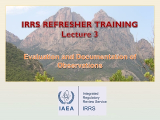 IRRS REFRESHER TRAINING Lecture 3