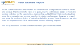 Vision Statement Template