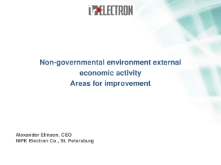 N on-governmental environment external economic activity Areas for improvement