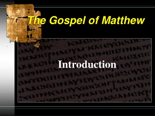 The Gospel of Matthew