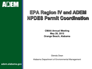 EPA Region IV and ADEM NPDES Permit Coordination