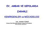 EV, AMBAR VE DEPOLARDA ZARARLI KEMIRGENLER ve M CADELESI Uzm. Abdullah YILMAZ Ankara Zirai M cadele Merkez A