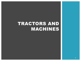 Tractors and machines