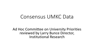 Consensus UMKC Data