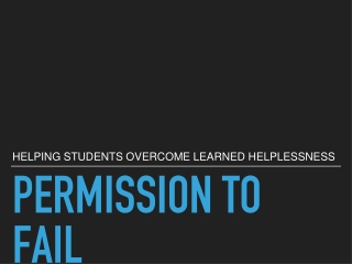 Permission to Fail