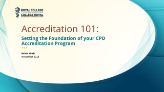 Accreditation 101 :