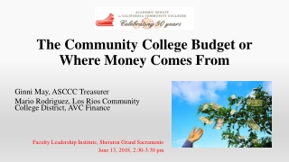 The Community College Budget or Where Money Comes From