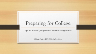 Preparing for College