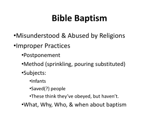 Bible Baptism