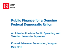 Public Finance for a Genuine Federal Democratic Union