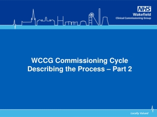 WCCG Commissioning Cycle Describing the Process – Part 2