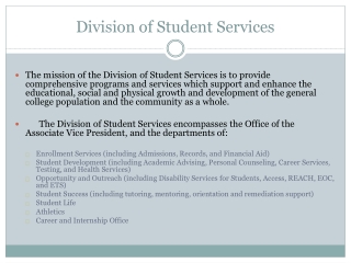 Division of Student Services