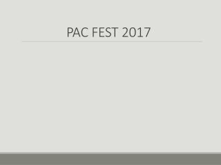 PAC FEST 2017