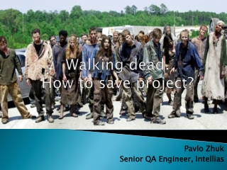 Walking dead. How to save project?