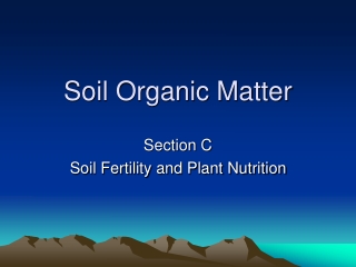 Soil Organic Matter