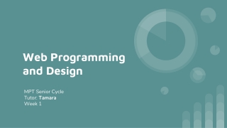 Web Programming and Design