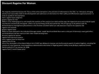 Discount Rogaine For Women