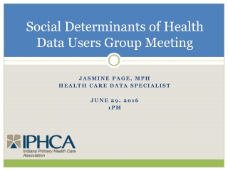 Social Determinants of Health Data Users Group Meeting