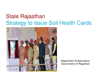 State Rajasthan Strategy to Issue Soil Health Cards