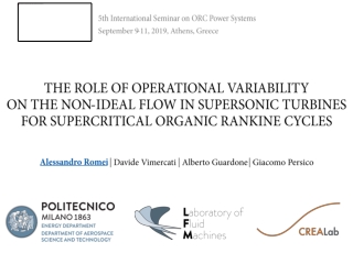 THE ROLE OF OPERATIONAL VARIABILITY ON THE NON-IDEAL FLOW IN SUPERSONIC TURBINES
