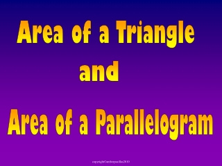 Area of a Parallelogram