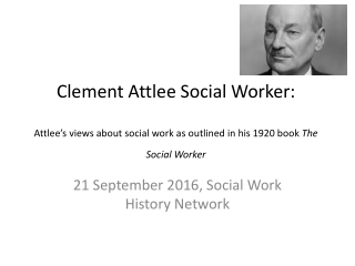 21 September 2016, Social Work History Network