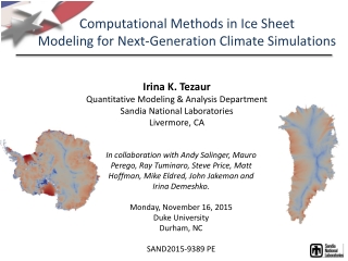 Computational Methods in Ice Sheet Modeling for Next-Generation Climate Simulations