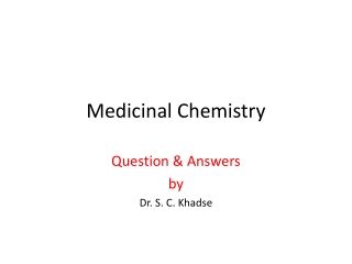 Medicinal Chemistry