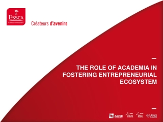 The role of academia in fostering Entrepreneurial ecosystem