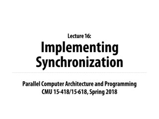 Implementing Synchronization