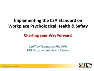 Implementing the CSA Standard on Workplace Psychological Health &amp; Safety