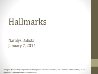 Hallmarks Naralys Batista January 7, 2014