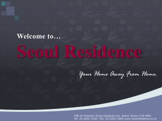 Welcome to… Seoul Residence