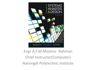 Engr A.F.M.Mizanur Rahman Chief Instructor(Computer) Narsingdi Polytechnic Institute