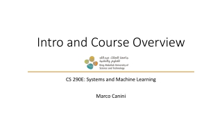 Intro and Course O verview